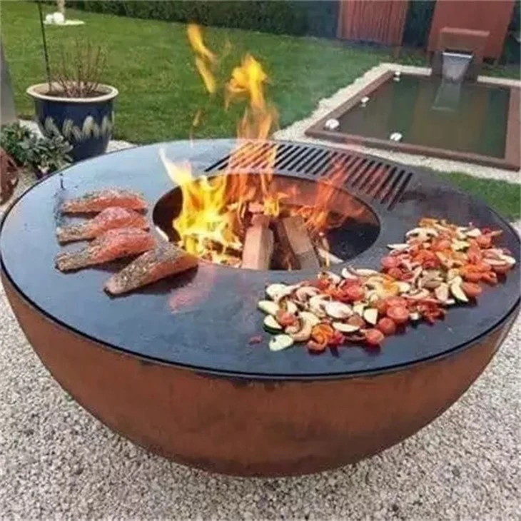 Corten Steel Bbq Barbecue Grill