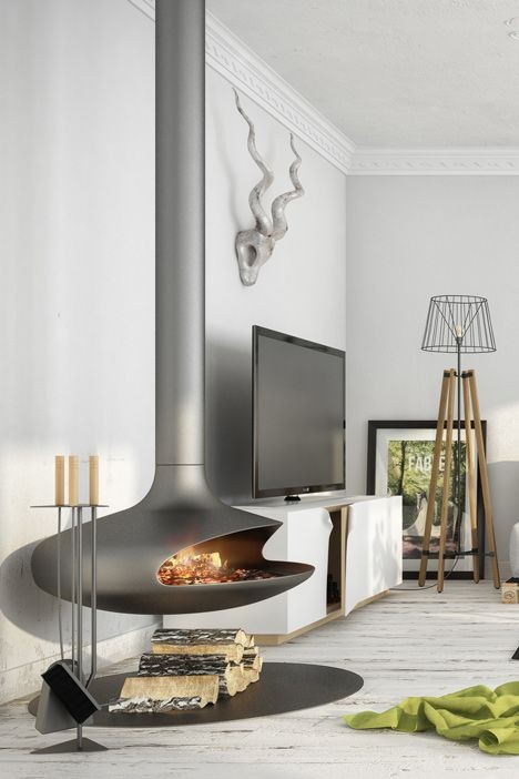 Winter Product Cheap Hanging Fireplace