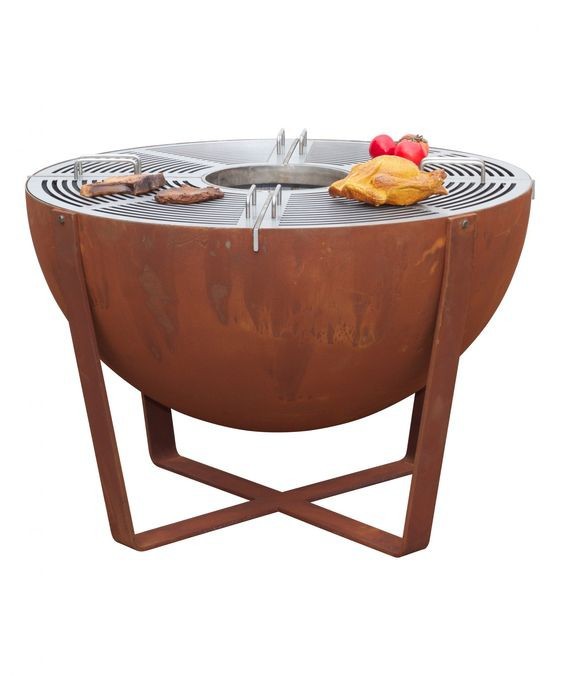 Outdoor Charcoal Bbq Grill For Cooking Corten
