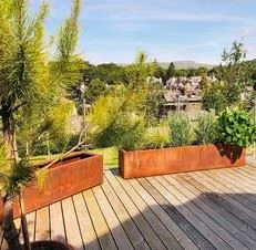 Urban Roadside Greenbelt Flowerpot Steel Planter Pot