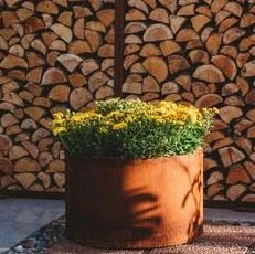 Urban Roadside Greenbelt Flowerpot Steel Planter Pot